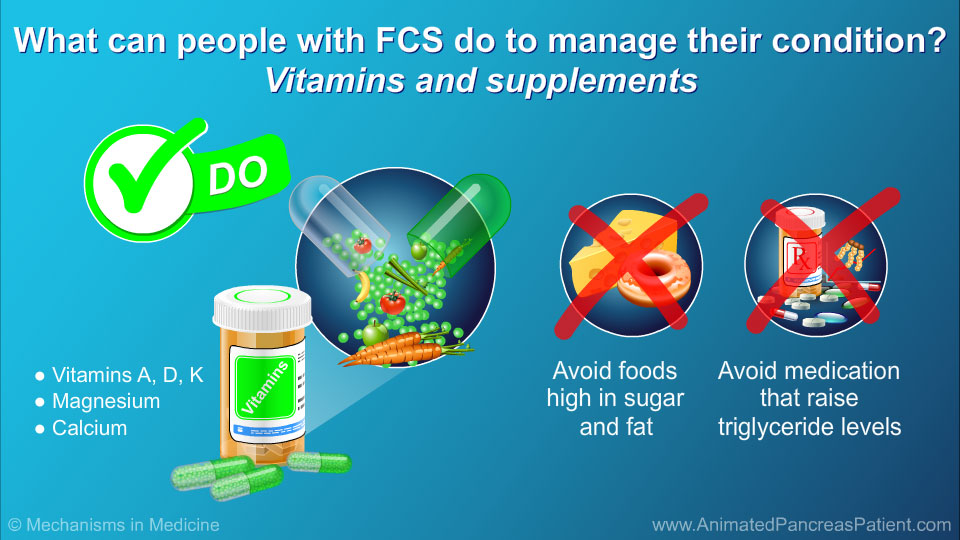 What can people with FCS do to manage their condition? – Vitamins and supplements