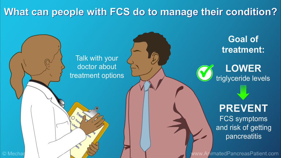 What can people with FCS do to manage their condition? 